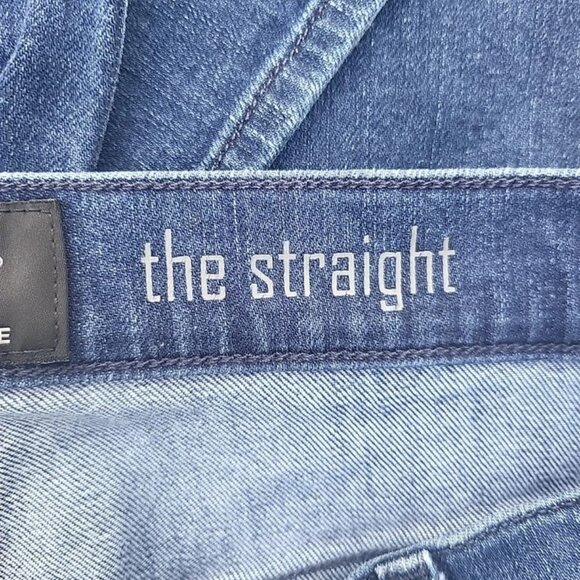 7 For All Mankind Jeans Men's 34 Blue The Straight Stretch Performance Slim Fit - Picture 4 of 7